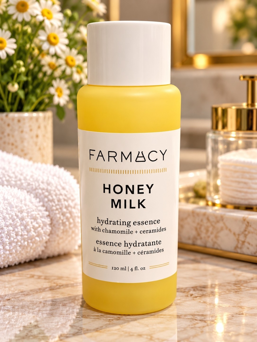 Farmacy 
Honey Milk Hydrating Essence with Chamomile + Ceramides